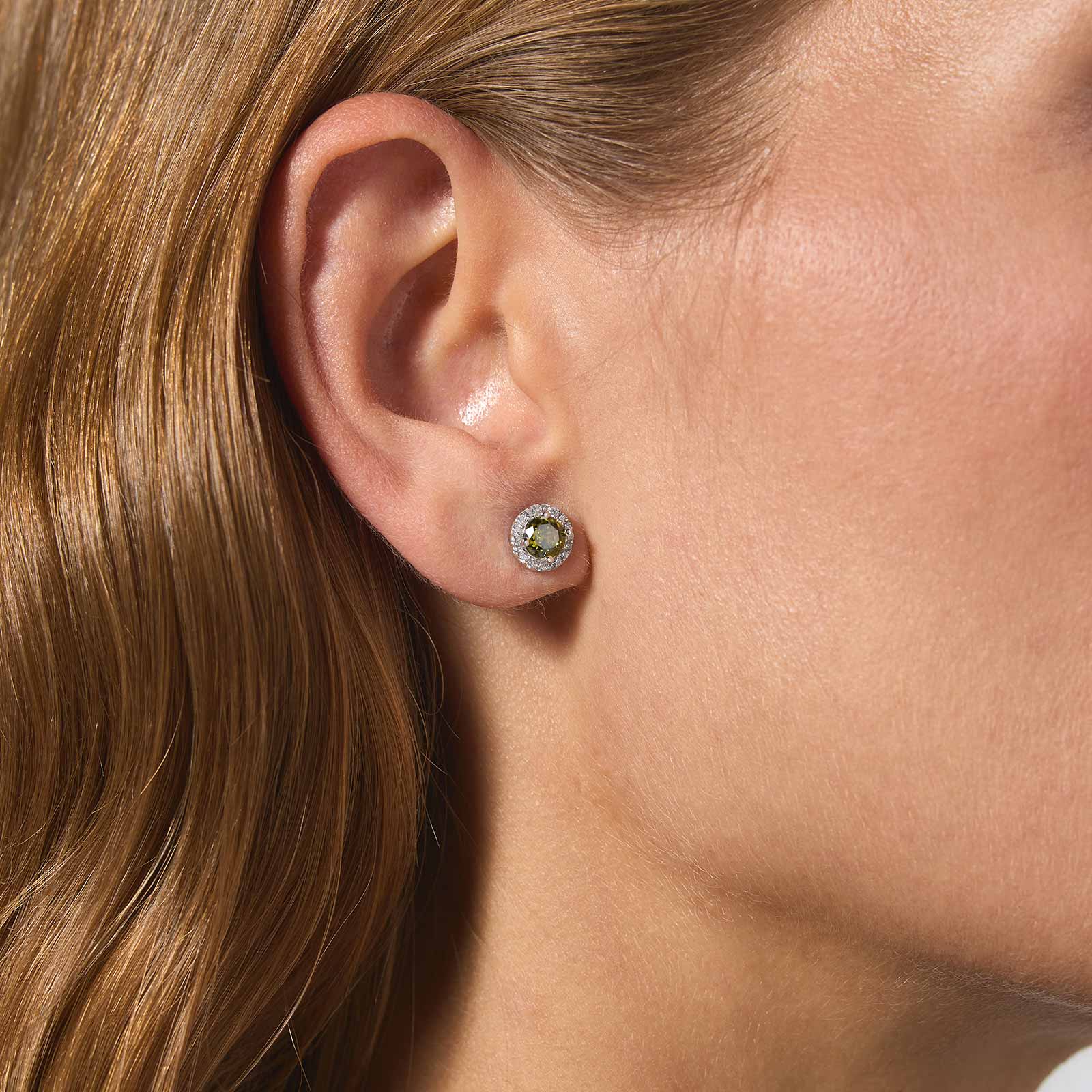 Örhängen äkta silver, månadsten Augusti