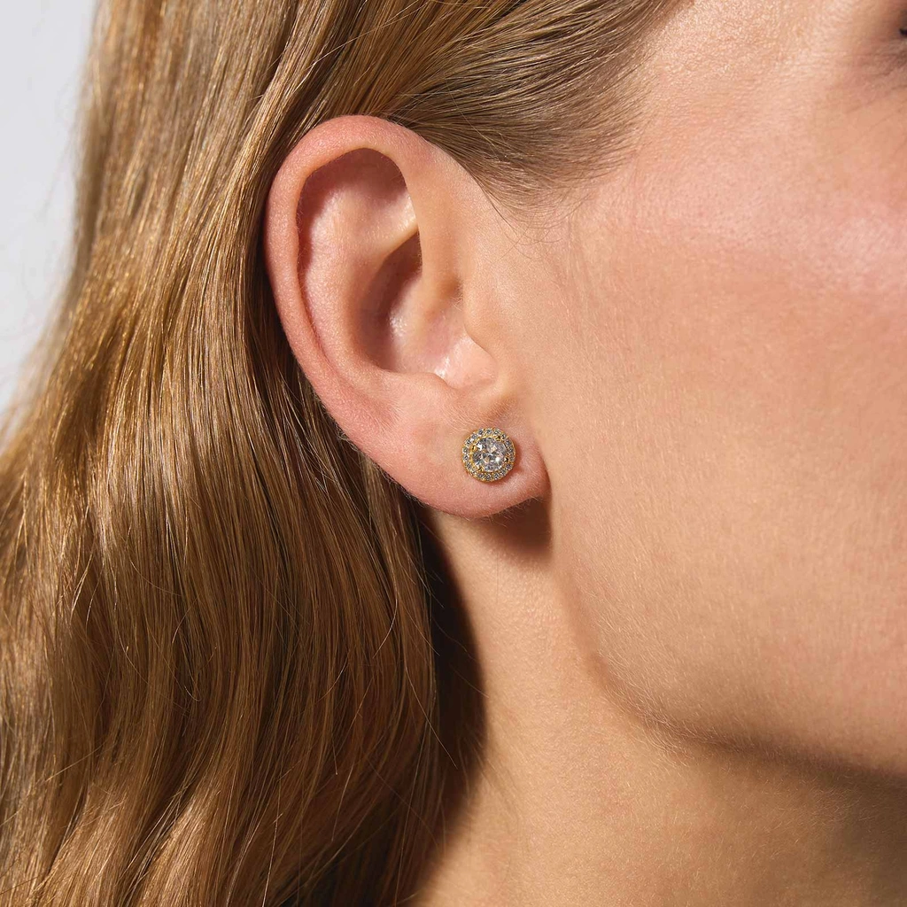 Guldpläterade silverörhängen - månadsten April