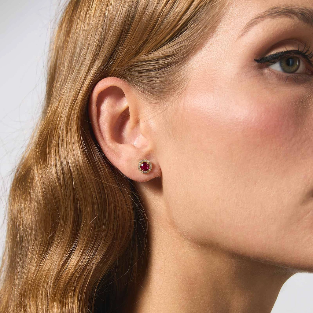 Guldpläterade silverörhängen - månadsten Juli