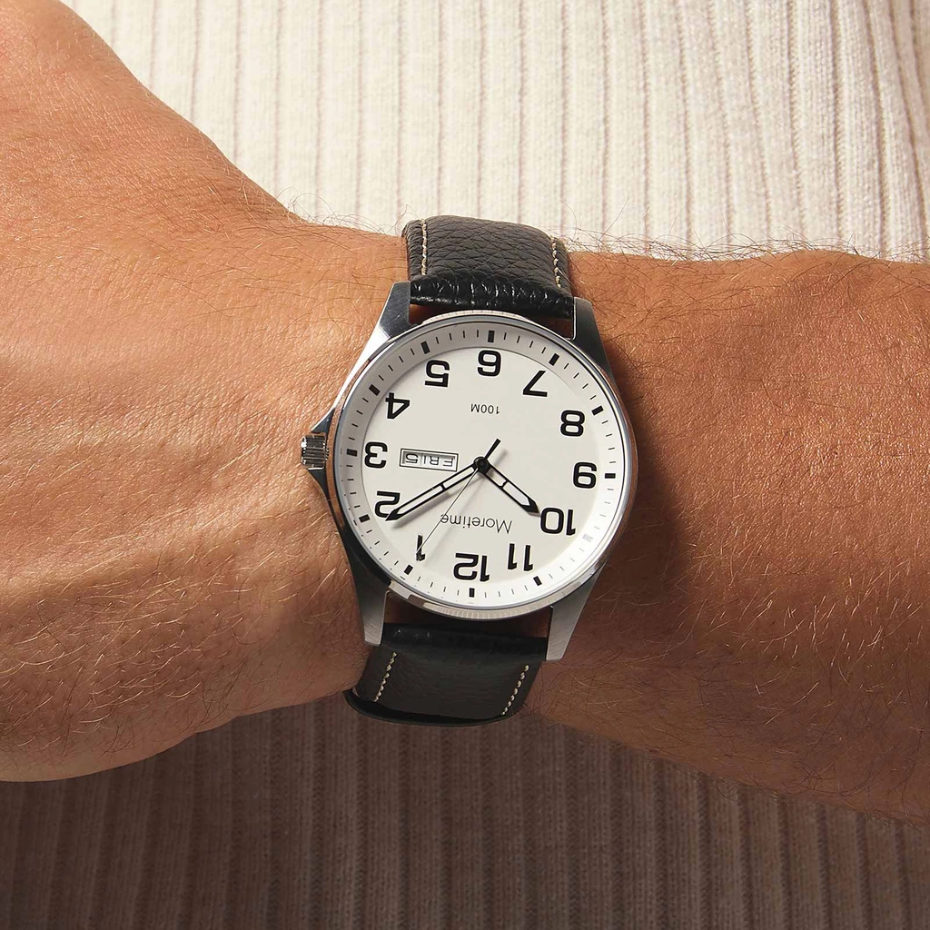 Moretime herrklocka - silver/svart, 42 mm