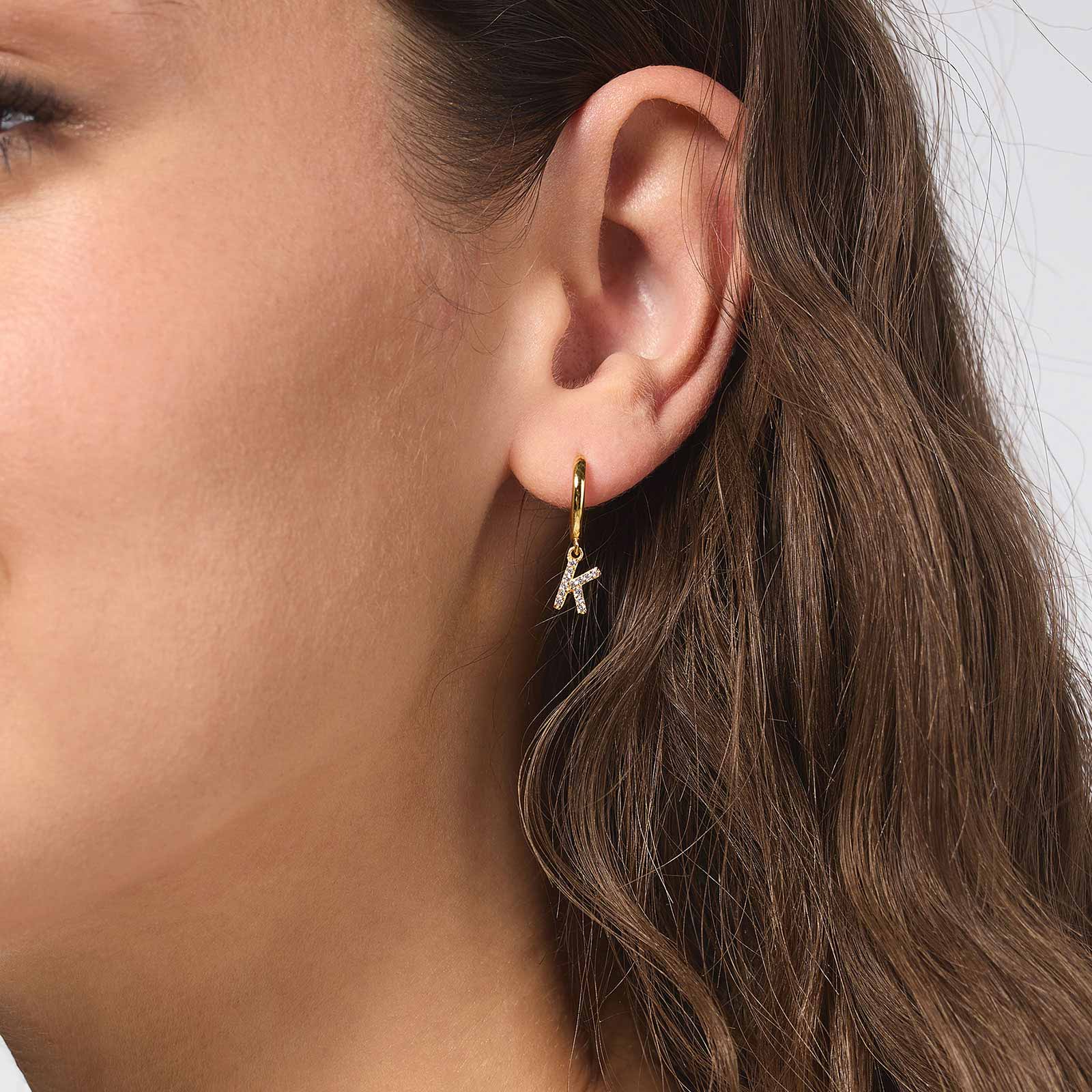 Guldpläterade silverörhängen - hoops K