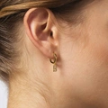 Guldpläterade silverörhängen - hoops B