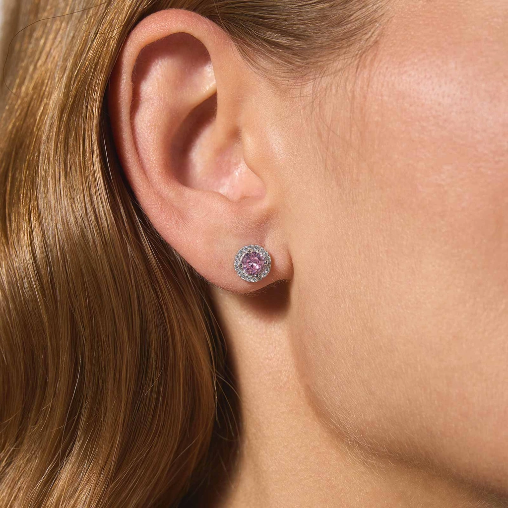 Örhängen äkta silver, månadsten Oktober