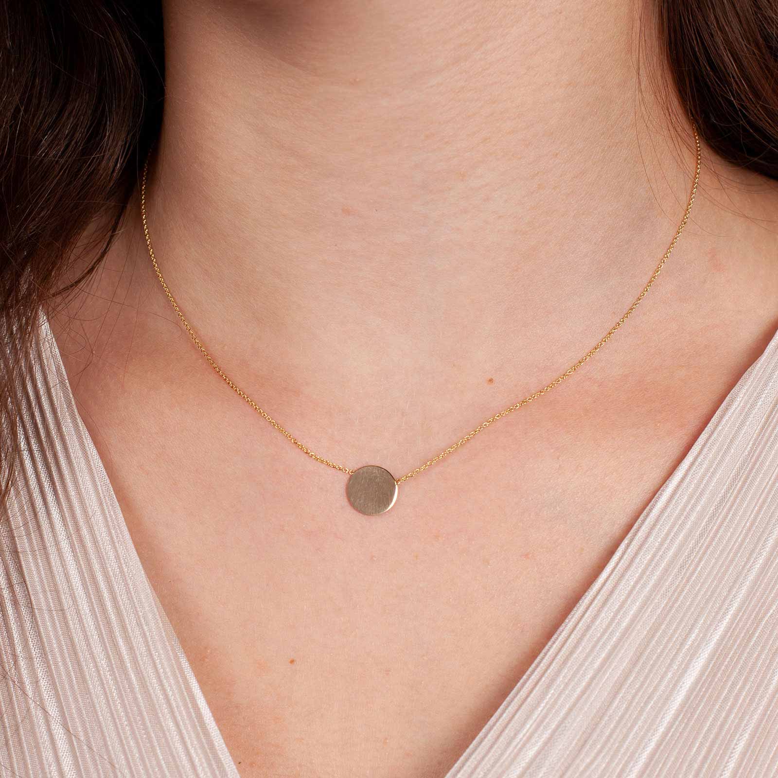 Gravyrhalsband 9k guld - Bricka 41 cm