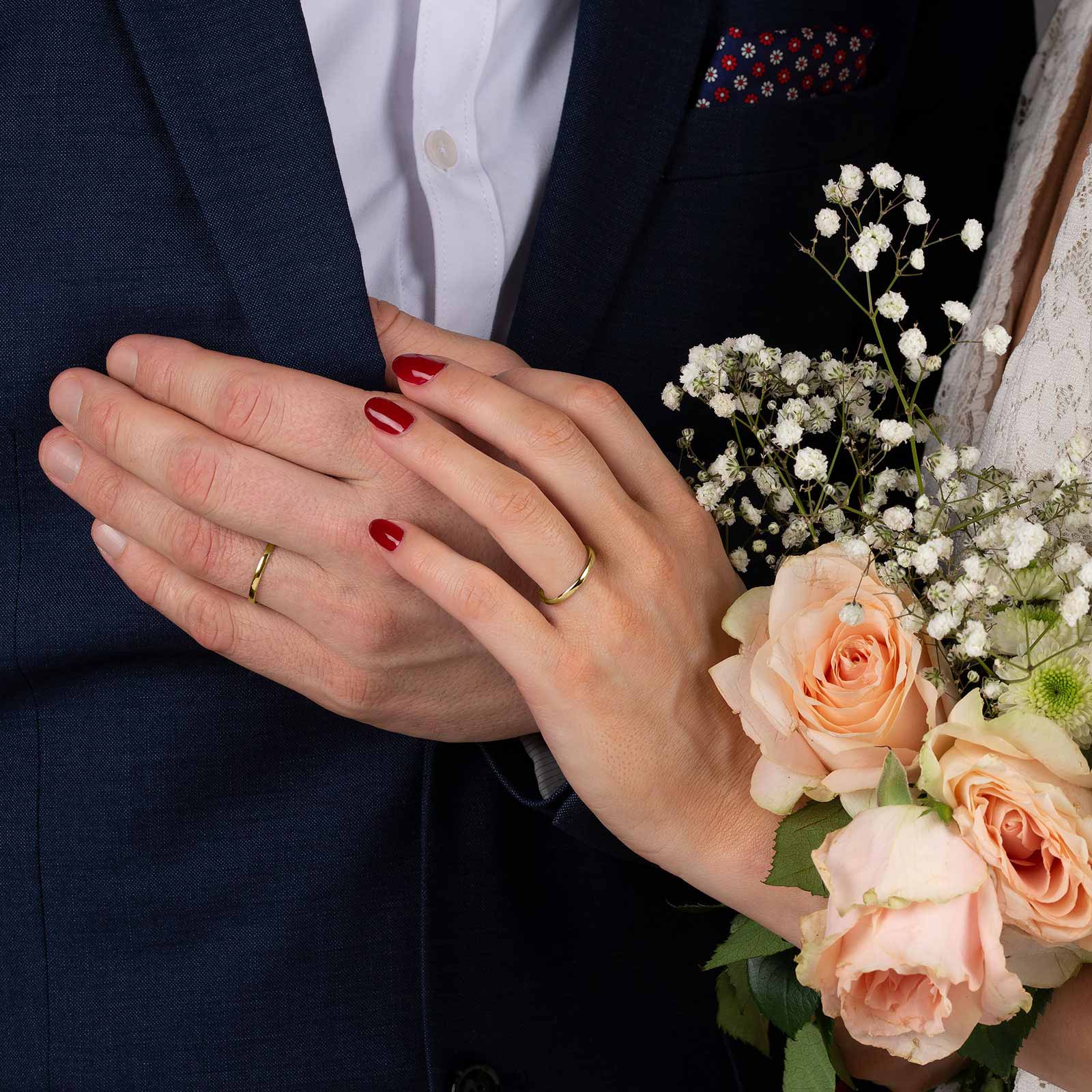 Förlovningsring 18k guld - Slät 2 mm / 1,1 mm