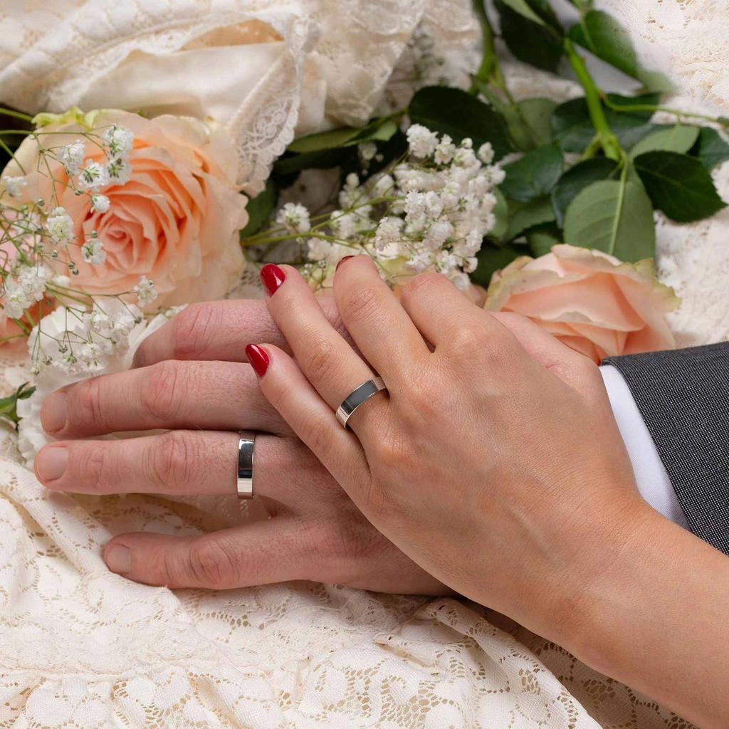 Förlovningsring 18k vitguld - Rak 5 mm / 1,4 mm