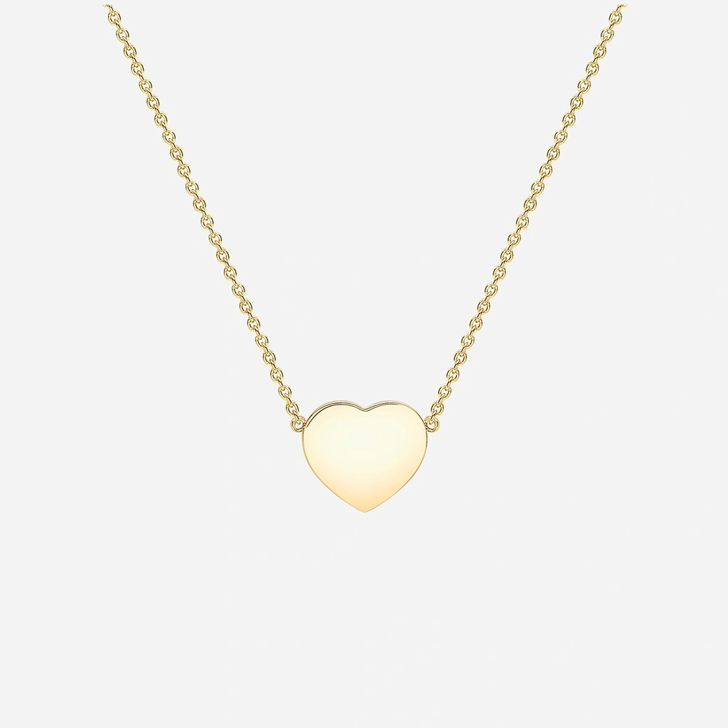 Halsband 9k guld - hjärta 41-43 cm