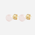 18k guldörhängen - Sötvattenpärlor rosa 5mm