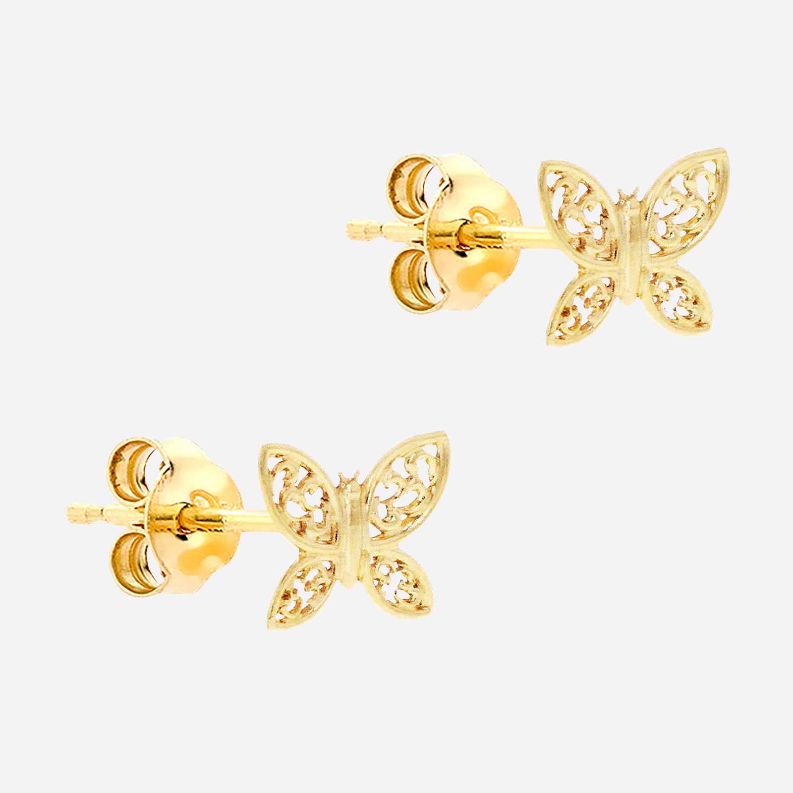 Örhängen för barn 9k guld - fjäril 7x6 mm