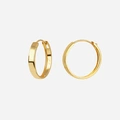 Örhängen 18k guld - raka hoops 18 mm /3 mm