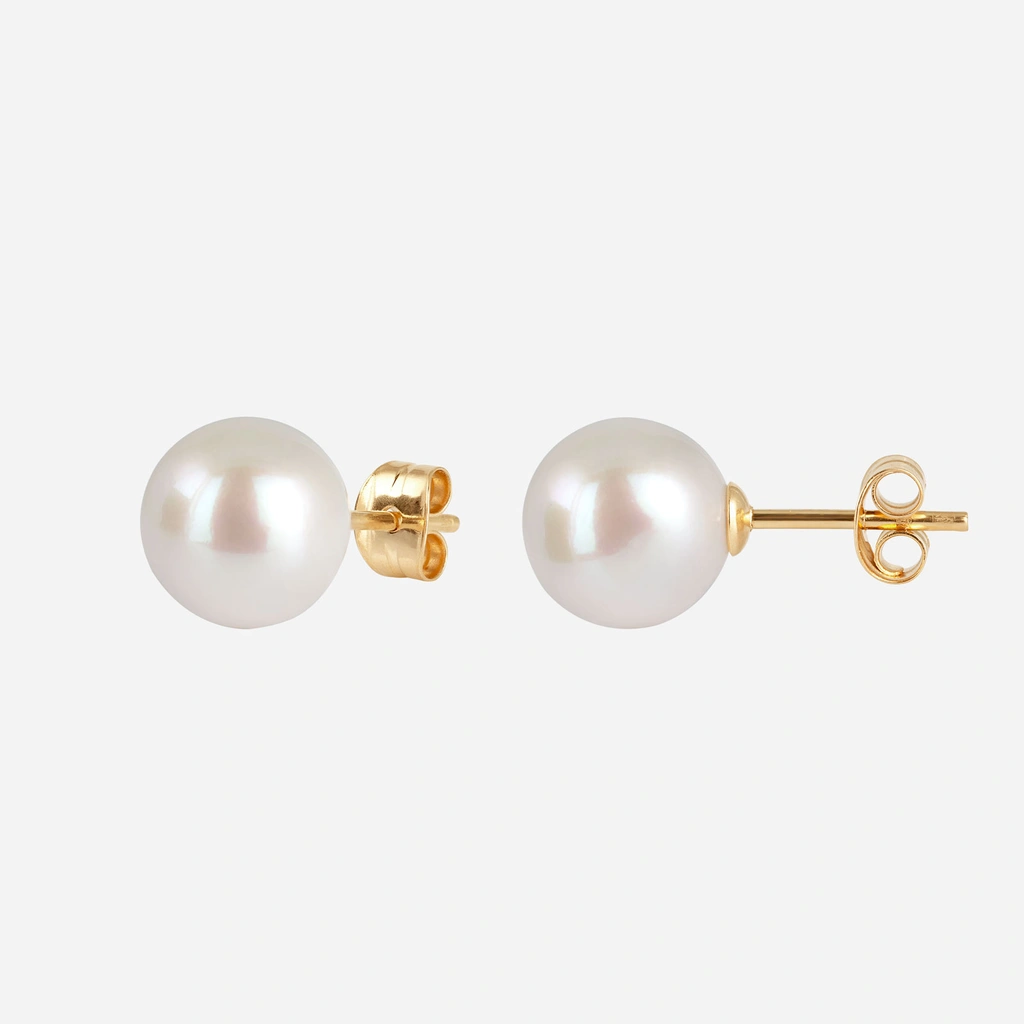 Örhängen 18k guld - Sötvattenpärla 8 mm