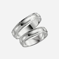 Förlovningsring 18k vitguld - Kupad 4,5 mm / 1 mm