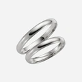 Förlovningsring 9k vitguld - kupad 3 mm / 1,3 mm