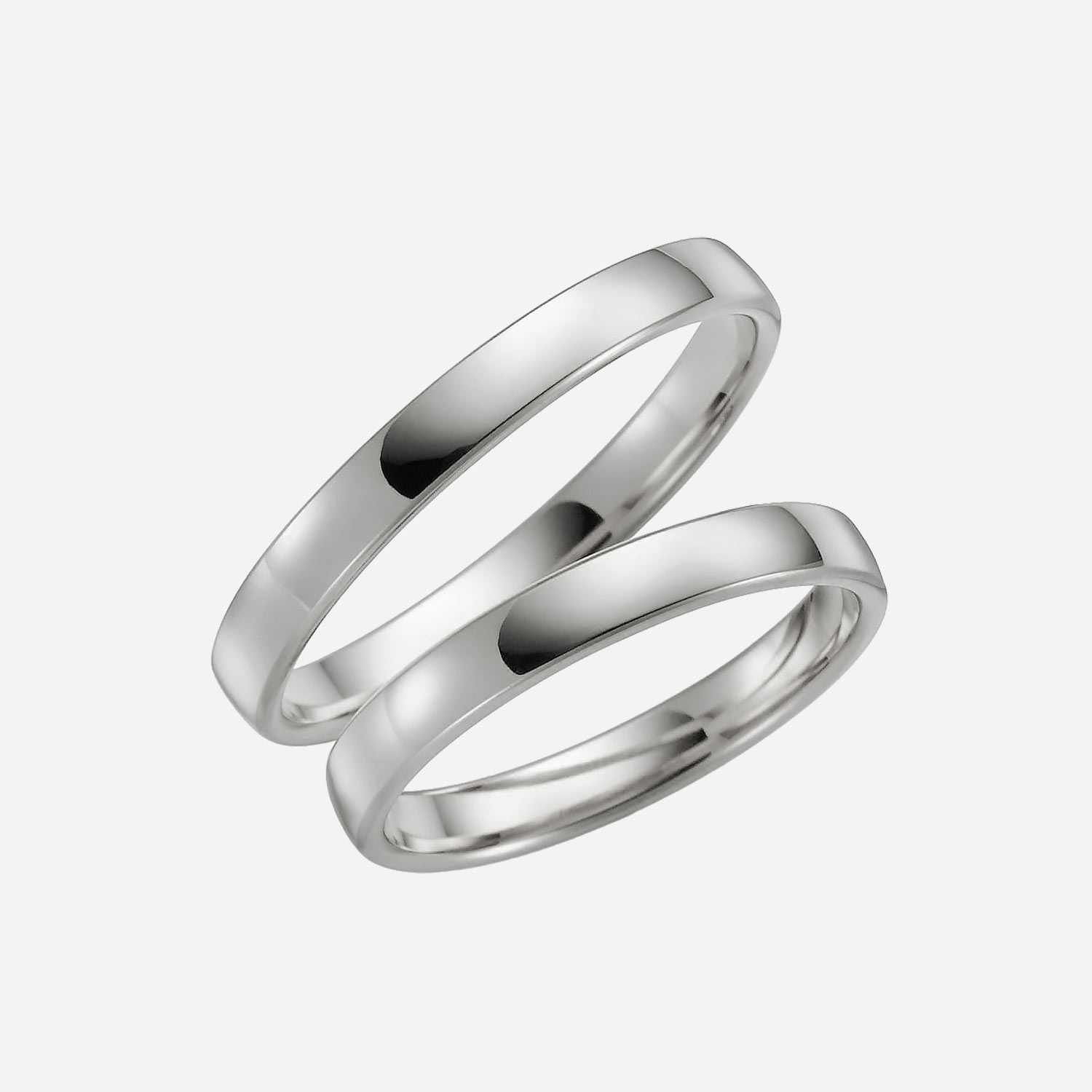 Förlovningsring 9k vitguld - Rak 3 mm / 1,3 mm