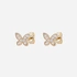 Örhängen 18k guld - fjärilar 8 mm