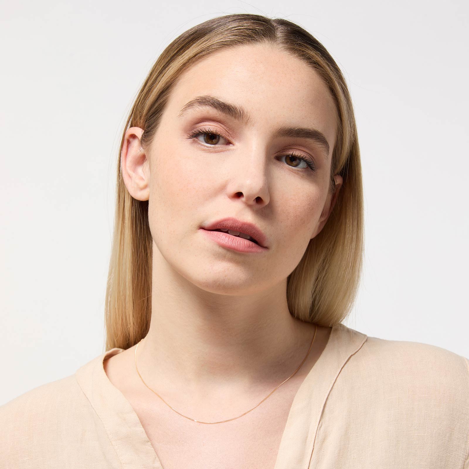 Halsband 18k guld - Pansarlänk 38+4 cm / 0,7 mm