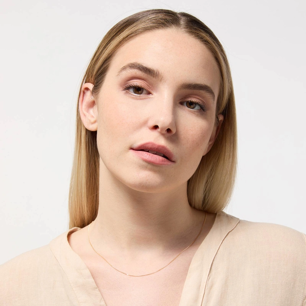 Halsband 18k guld - Pansarlänk 38+4 cm / 0,7 mm