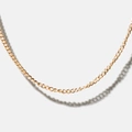 Halsband 18k guld - Pansarlänk 38+4 cm / 0,7 mm