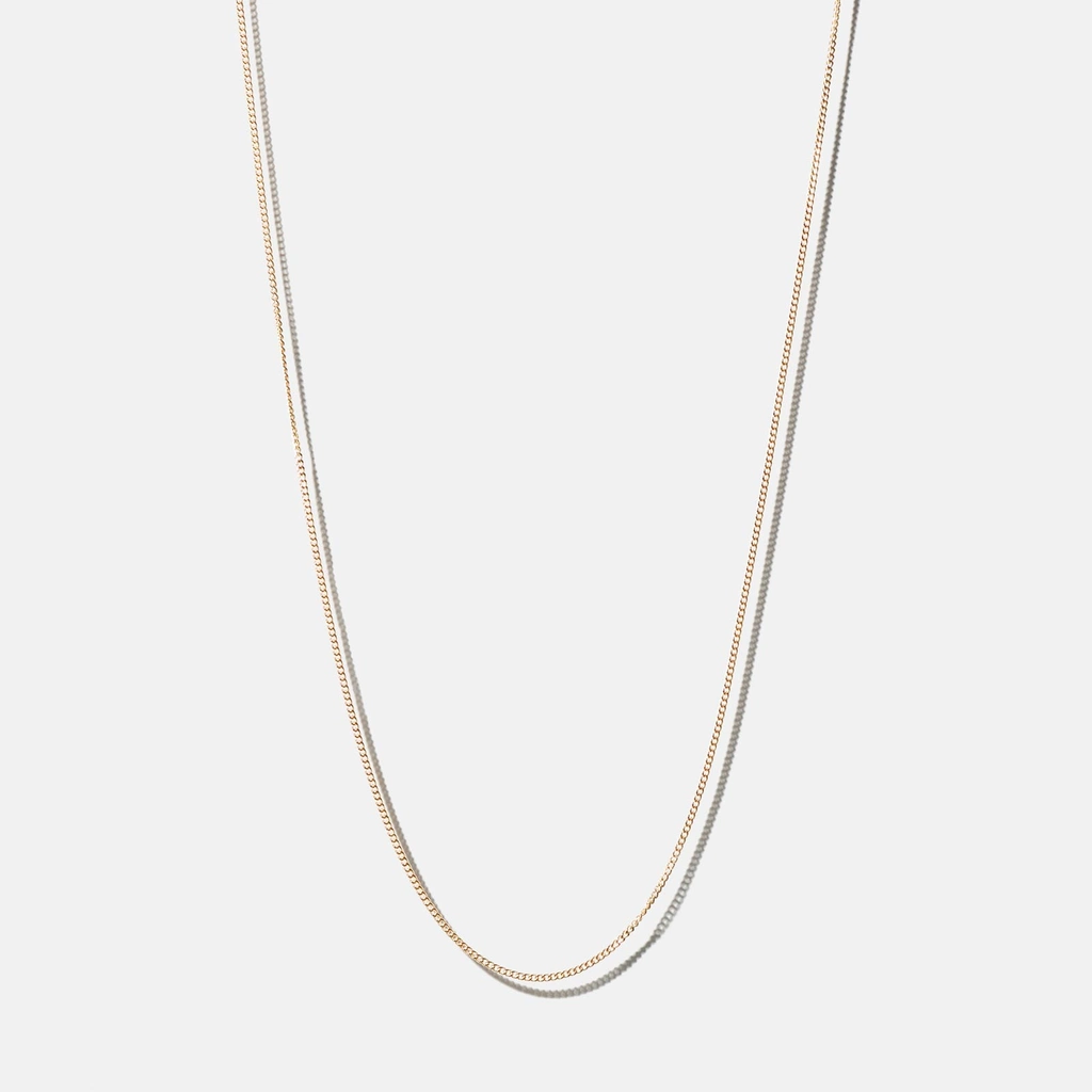 Halsband 18k guld - Pansarlänk 45+5 cm