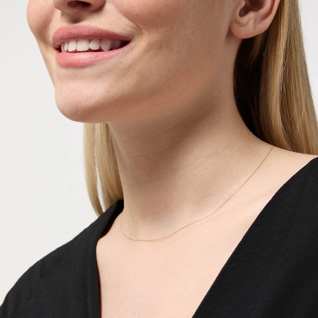 Halsband 18k guld - Ankarkedja 38+4 cm