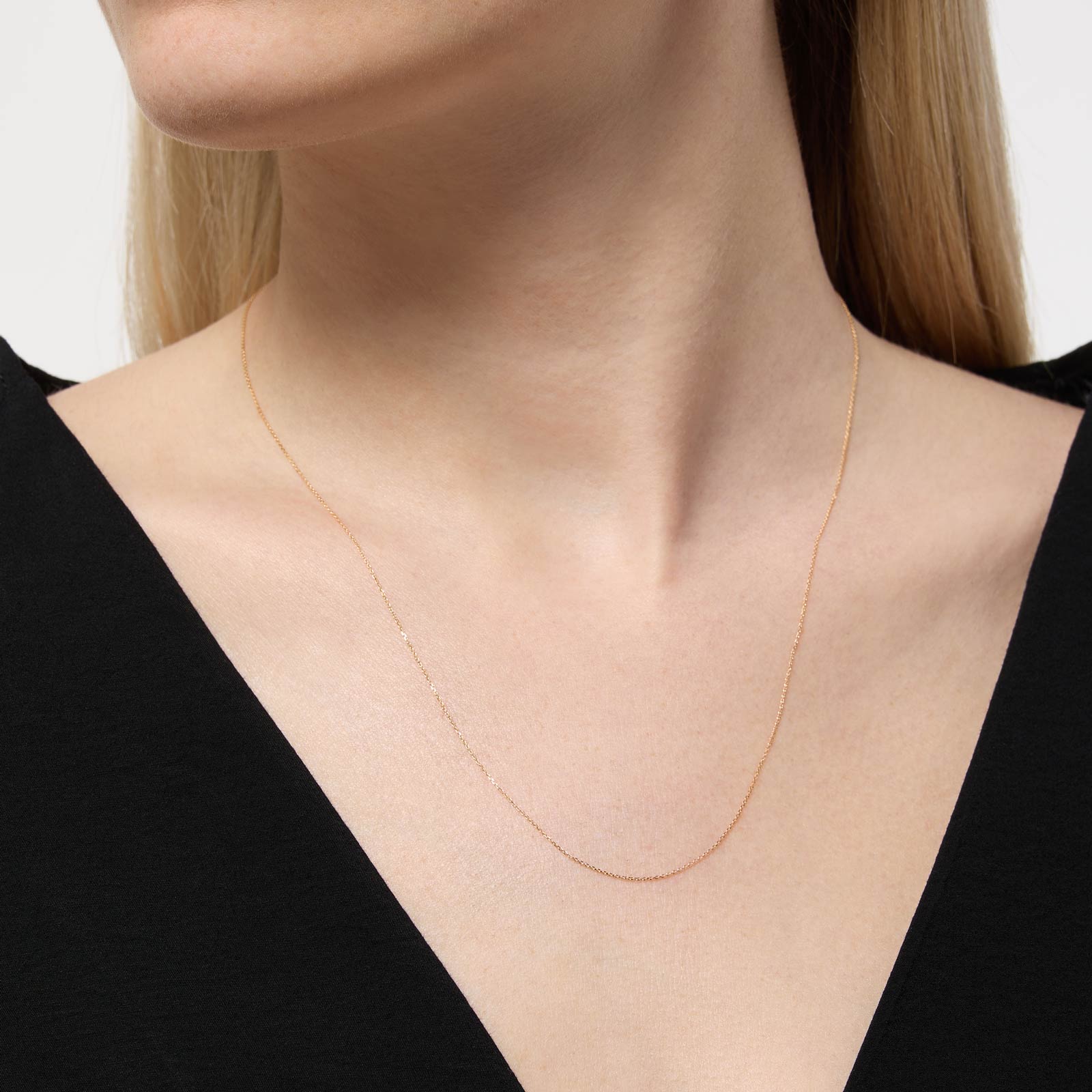 Halsband 18k guld - Ankarkedja 45+5 cm