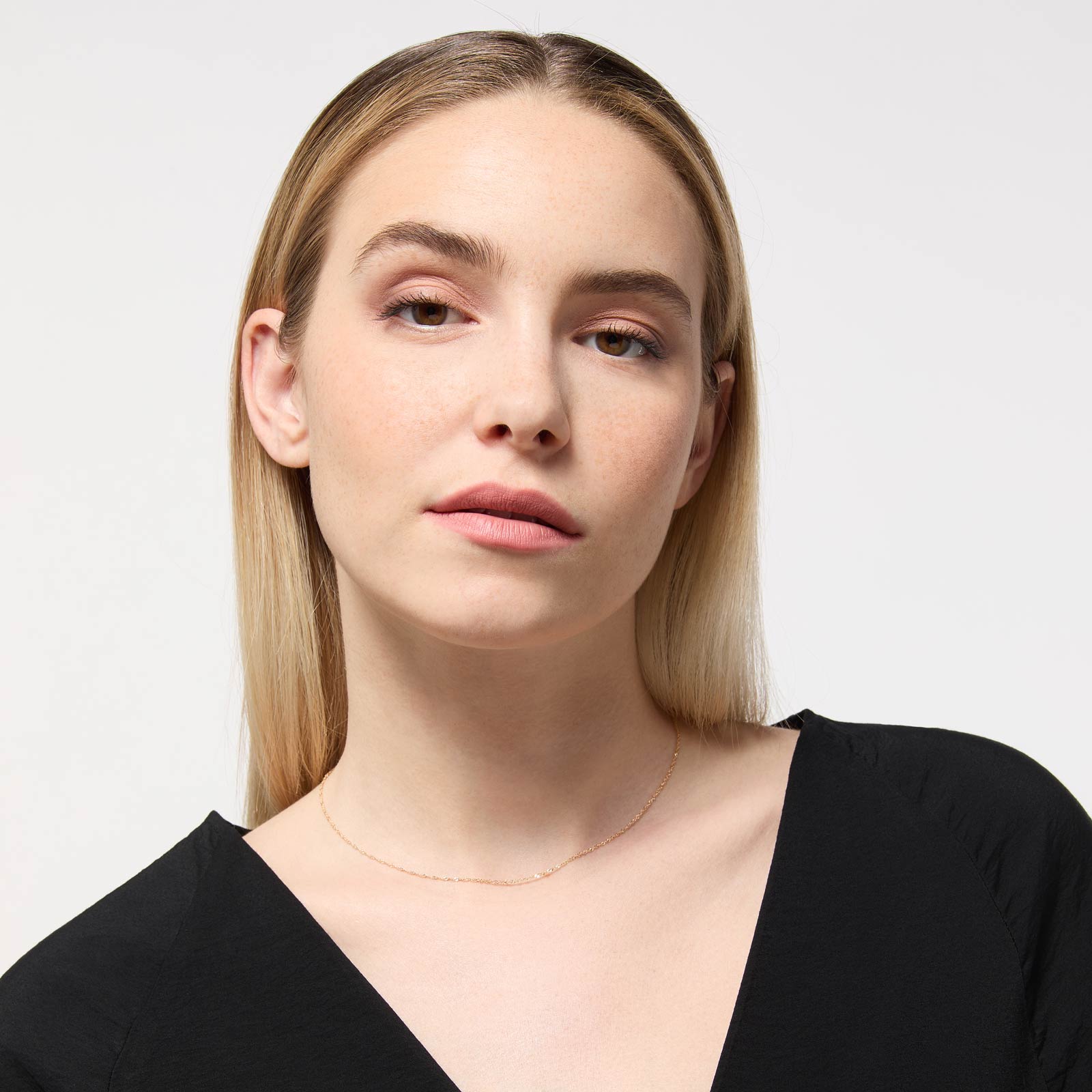 Halsband 18k guld - Singaporekedja 38+4 cm