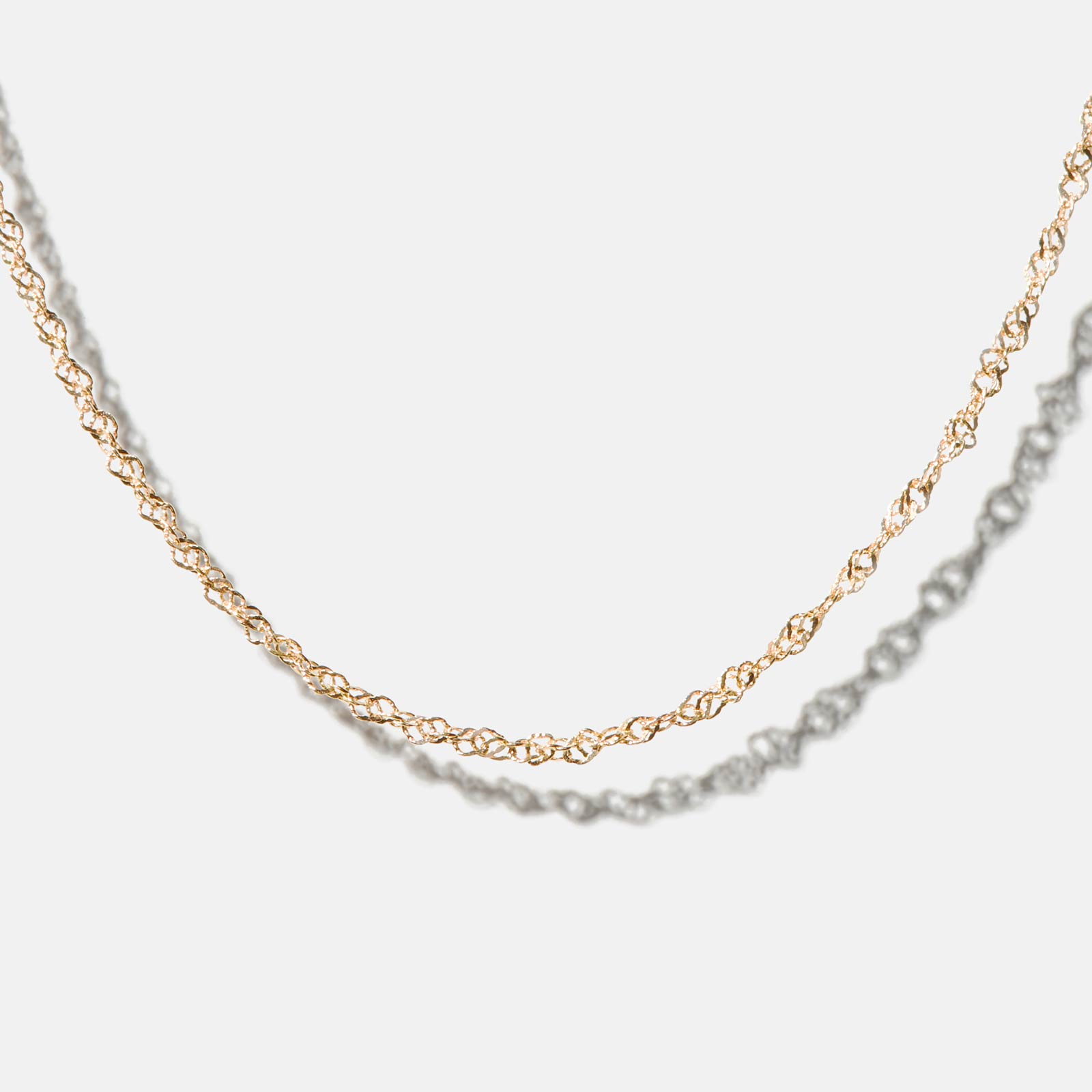 Halsband 18k guld - Singaporekedja 38+4 cm