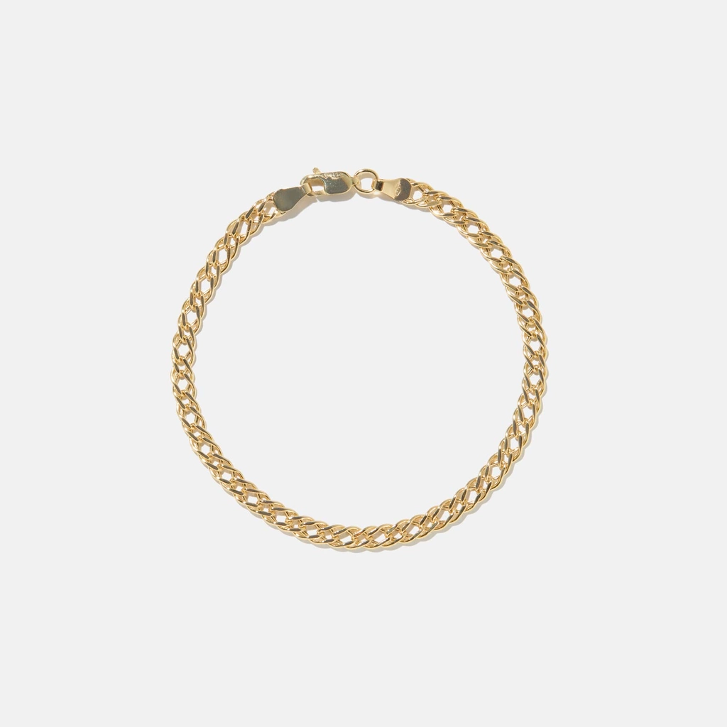 Armband dam 9k guld - 19 cm