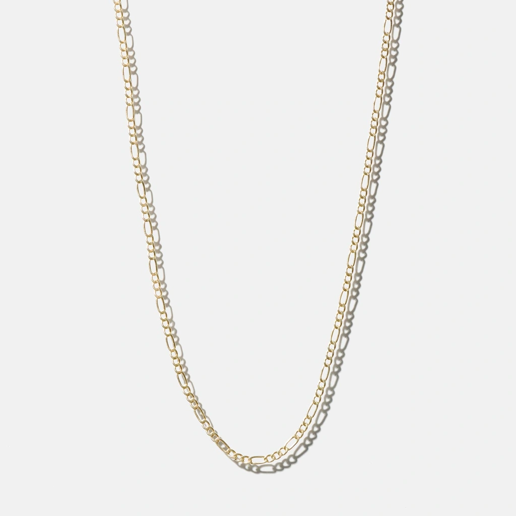 Halsband 9k guld - Figarokedja 46 cm