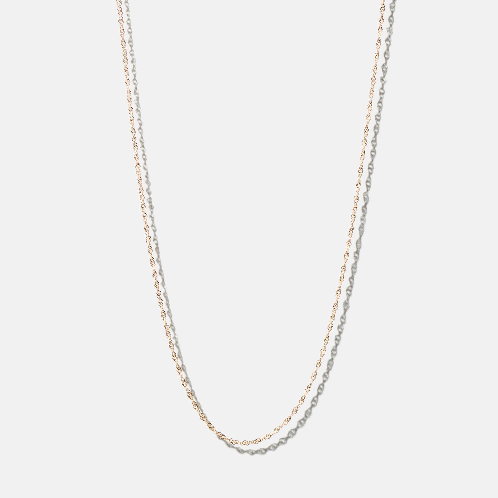 Halsband 18k guld - Singapore 45+5 cm