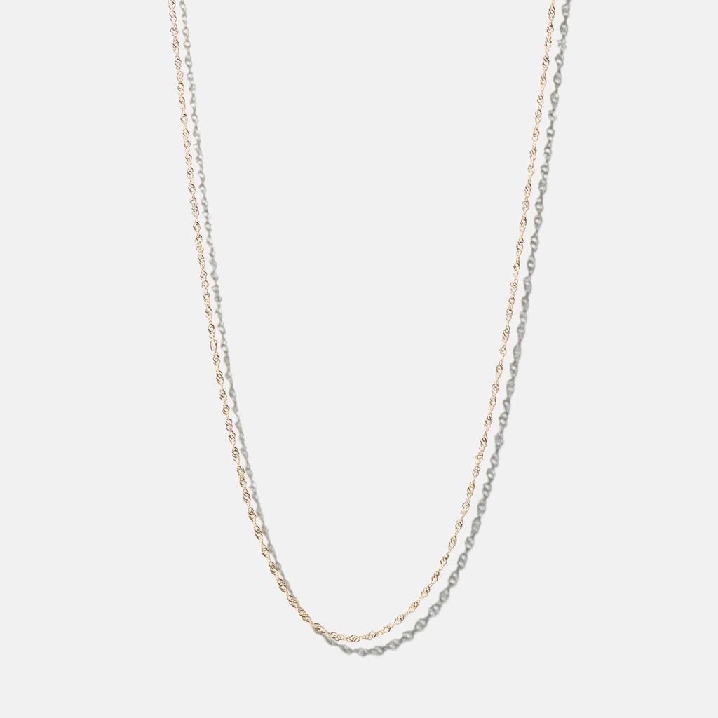 Halsband 18k guld - Singapore 45+5 cm