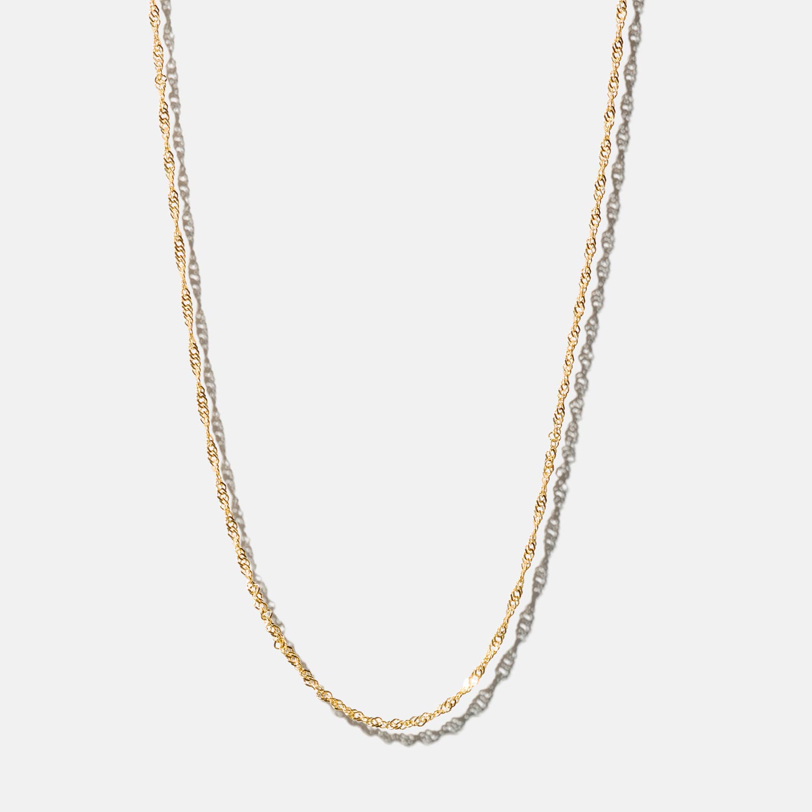 Halsband 9k guld - Twist 41 cm
