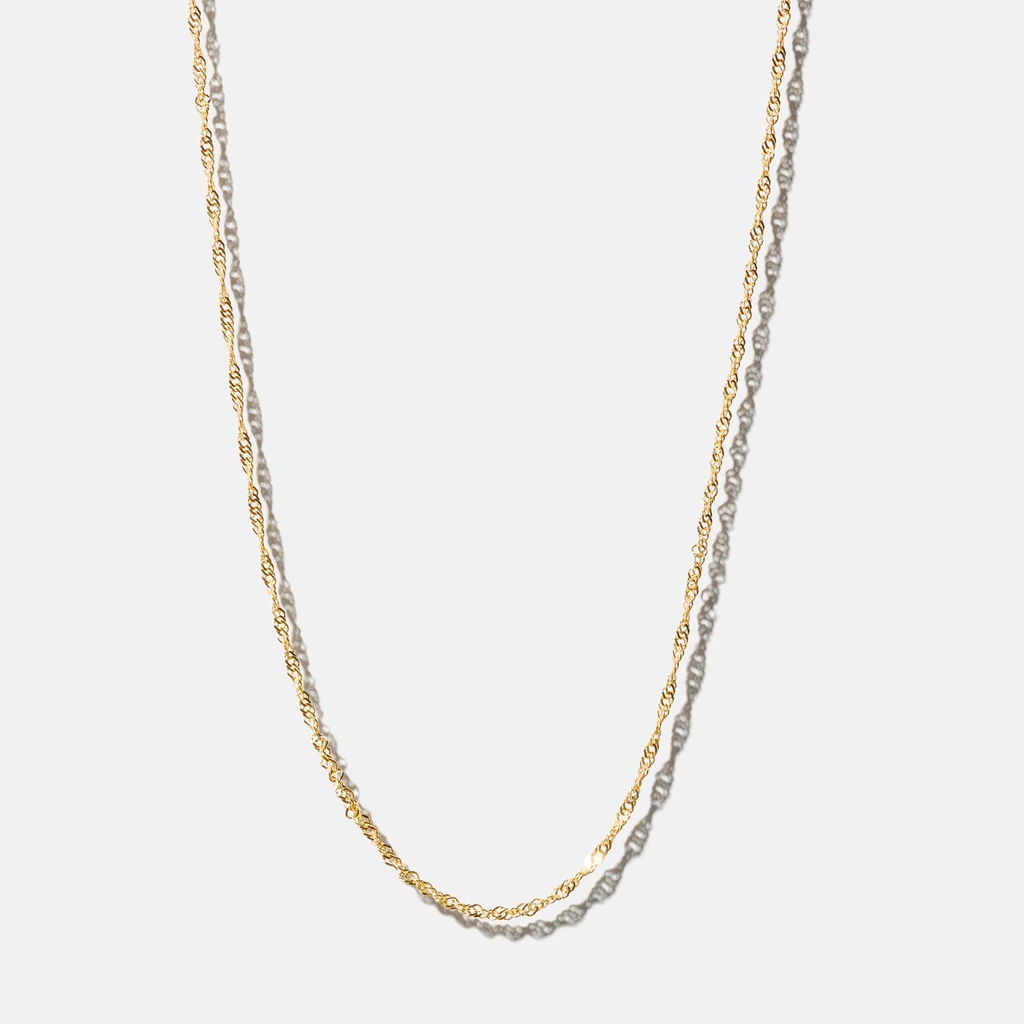 Halsband 9k guld - Twist 41 cm
