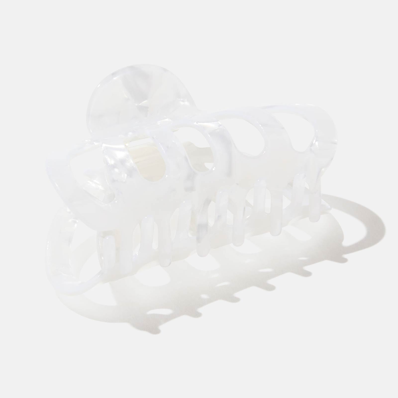 Hårklämma - vit skimrande