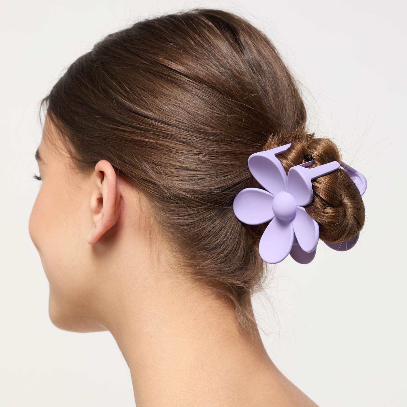 Hårklämma - lila blomma