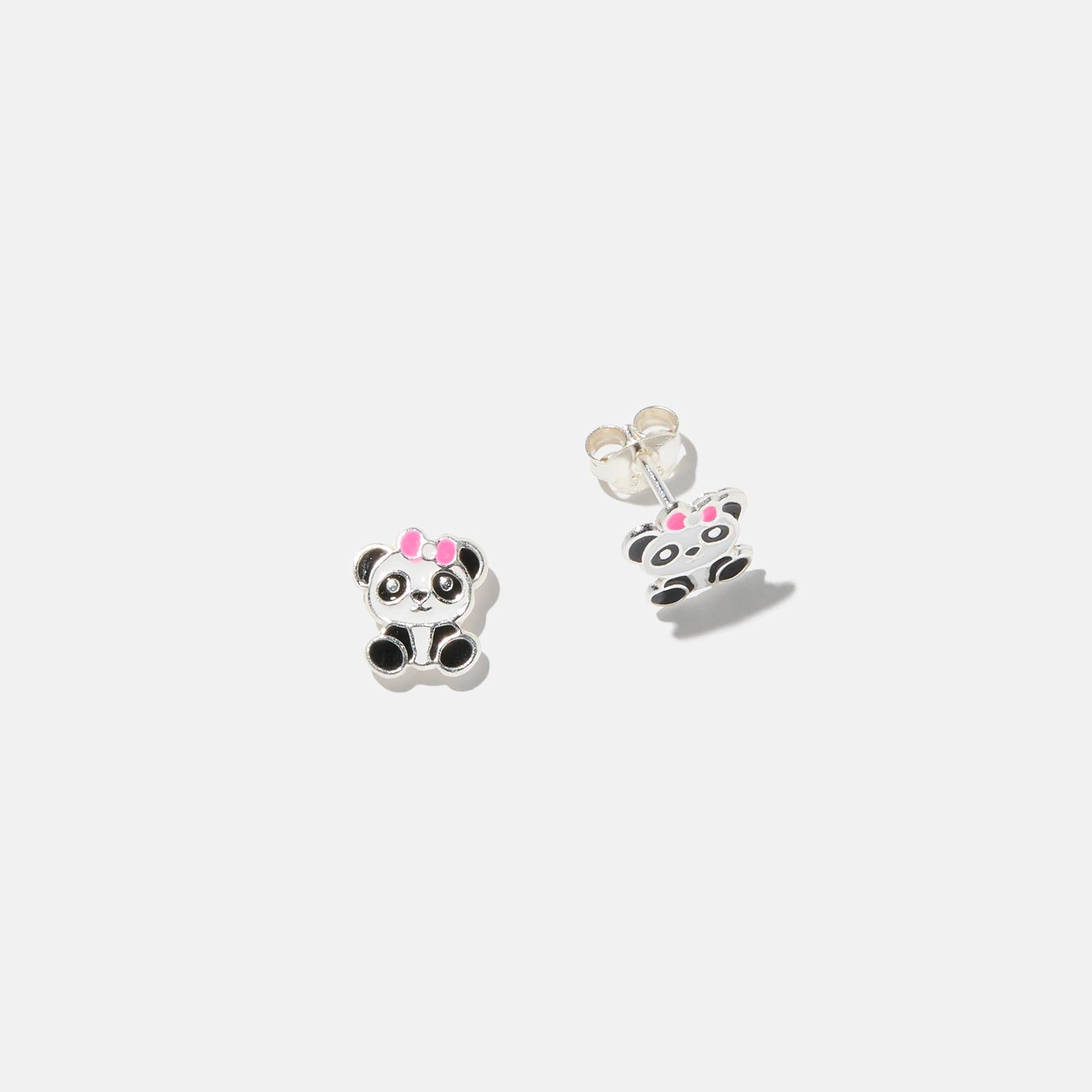 Silverörhängen för barn - pandor