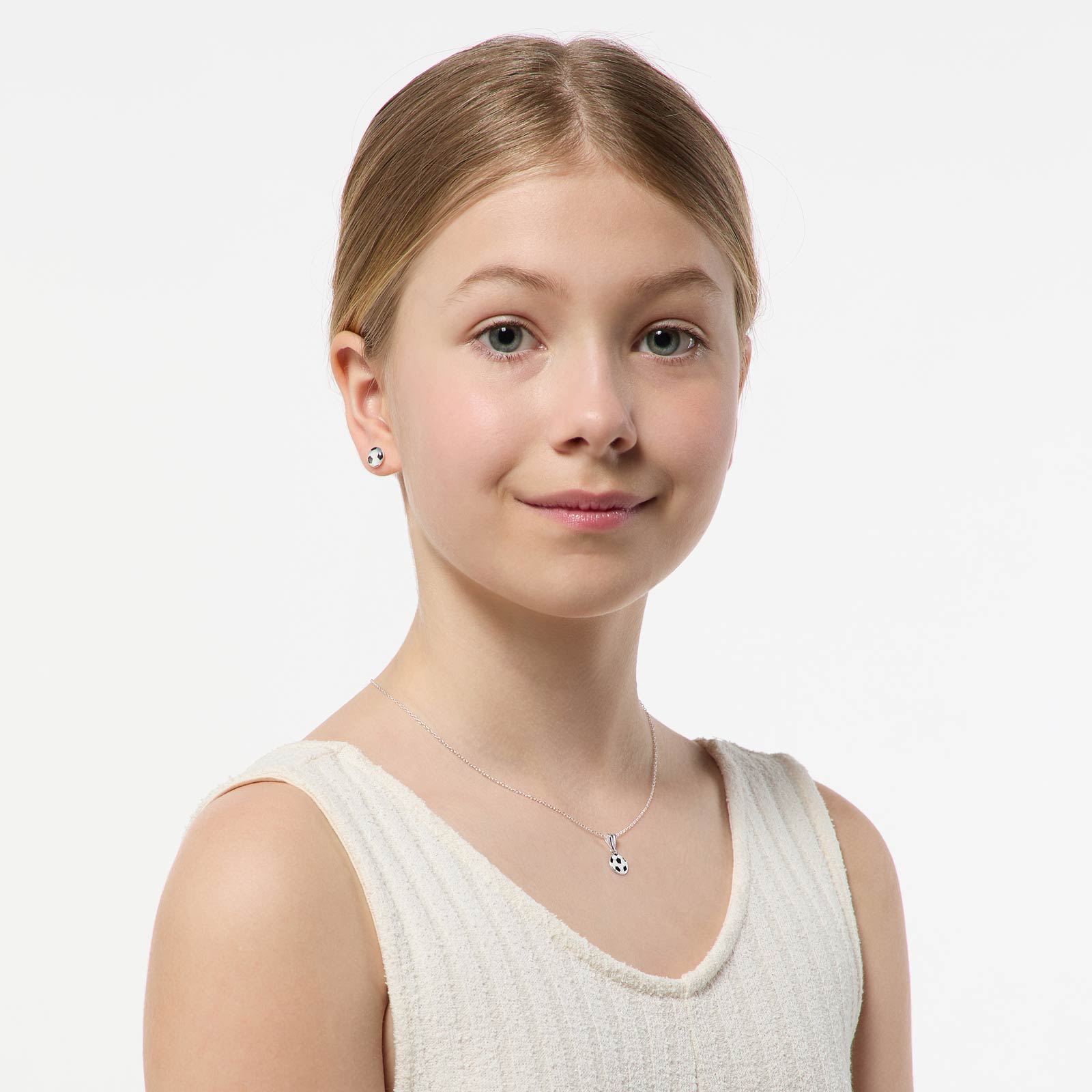 Smyckeset för barn i äkta silver - fotbollar