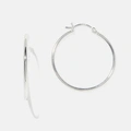 Örhängen i äkta silver - släta hoops 30 mm