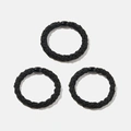3-pack Flätade Hårsnoddar - Svart