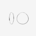 Örhängen i äkta silver - hoops 18 mm