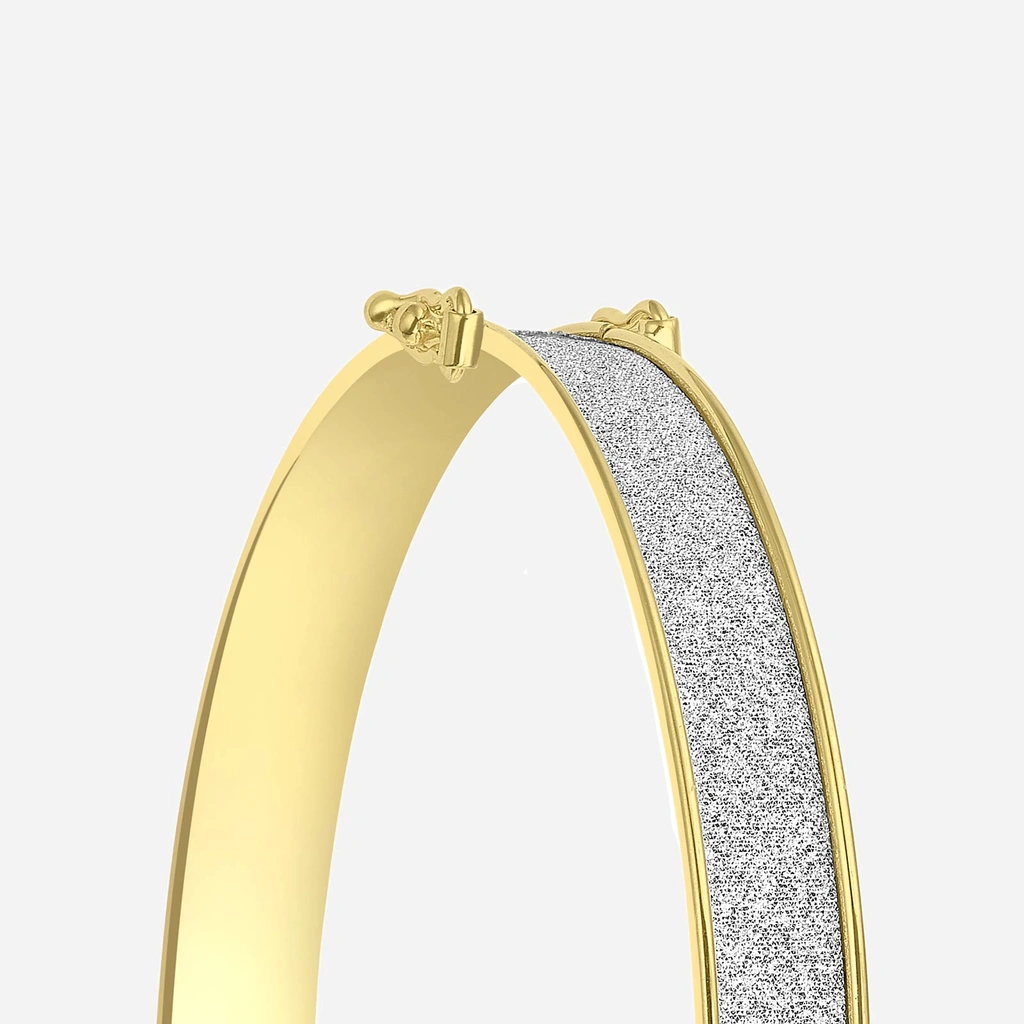 Armband dam 9k guld - bangle stardust, 55mm