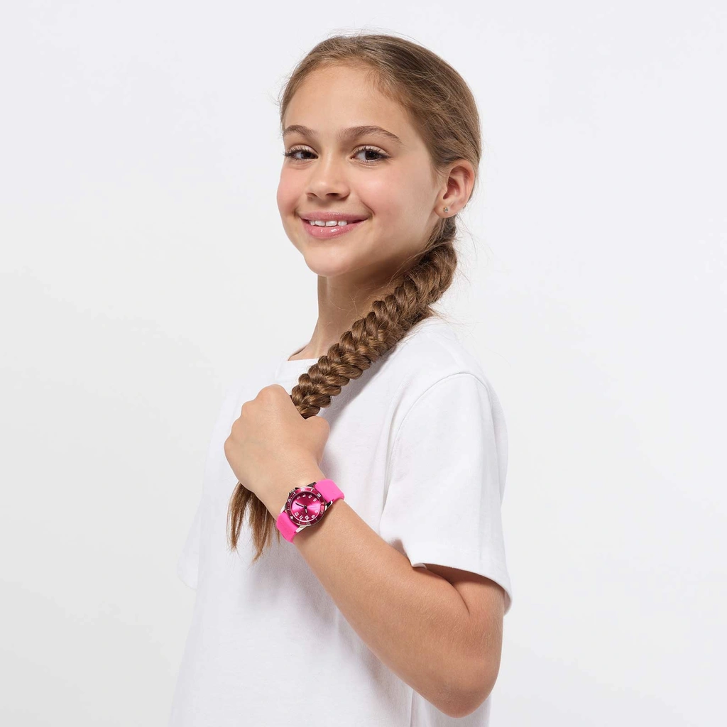 California barnklocka - gummiband, rosa 30 mm