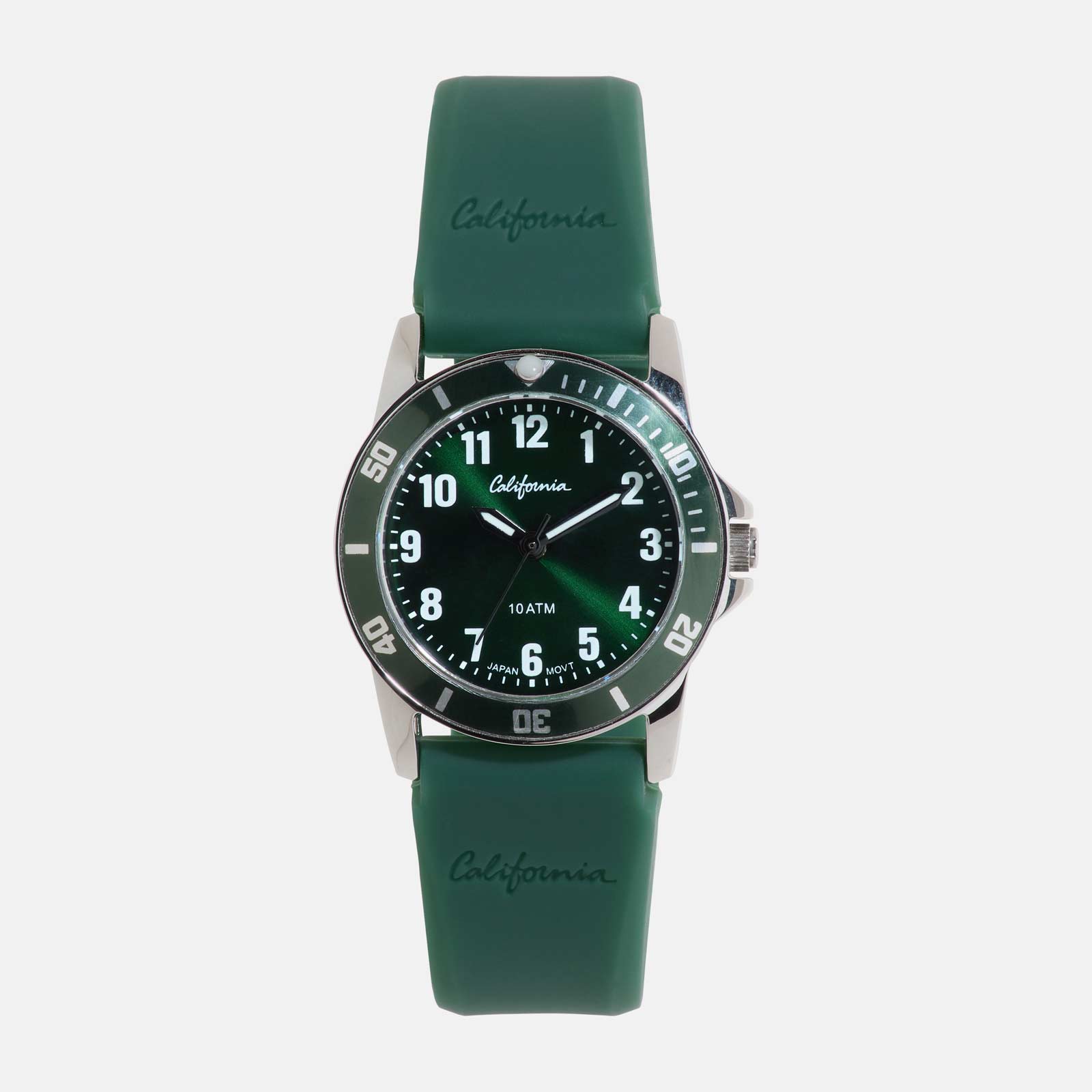 California barnklocka - gummiband, grön 30 mm