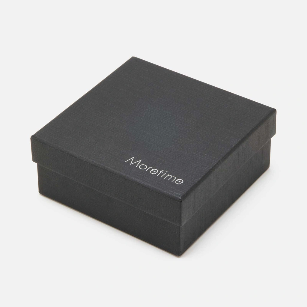 Moretime herrklocka - set med läderband, silver/svart, 40 mm