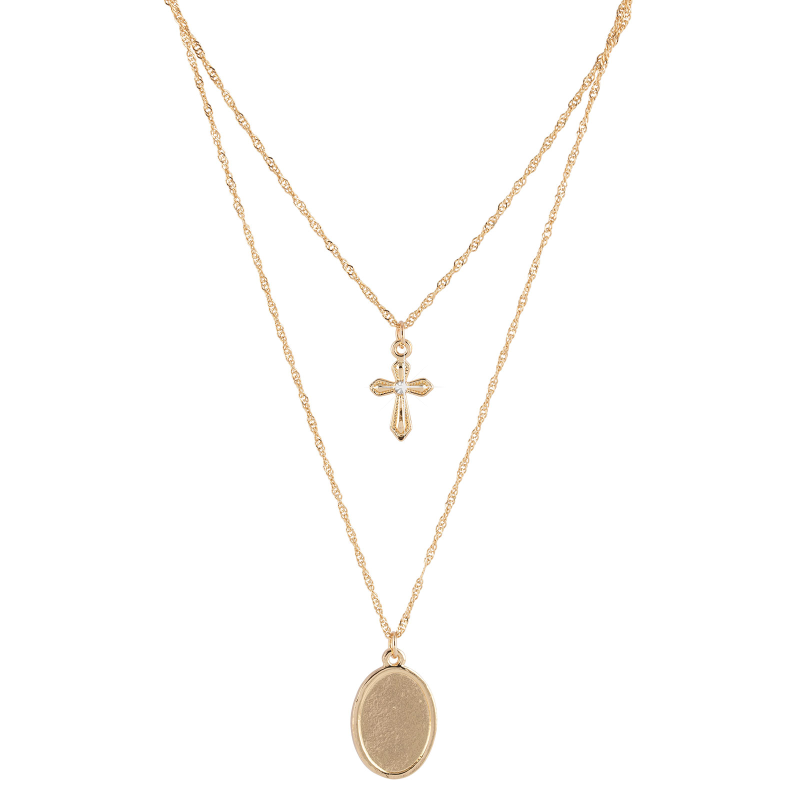 Montini Halsband med kors och berlock