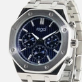 Regal herrklocka -  metallband, silverton/blå, 42mm
