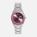 Regal barnklocka - metallband, silver/rosa, 30 mm