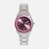 Regal barnklocka - metallband, silver/rosa, 30 mm