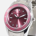 Regal barnklocka - metallband, silver/rosa, 30 mm