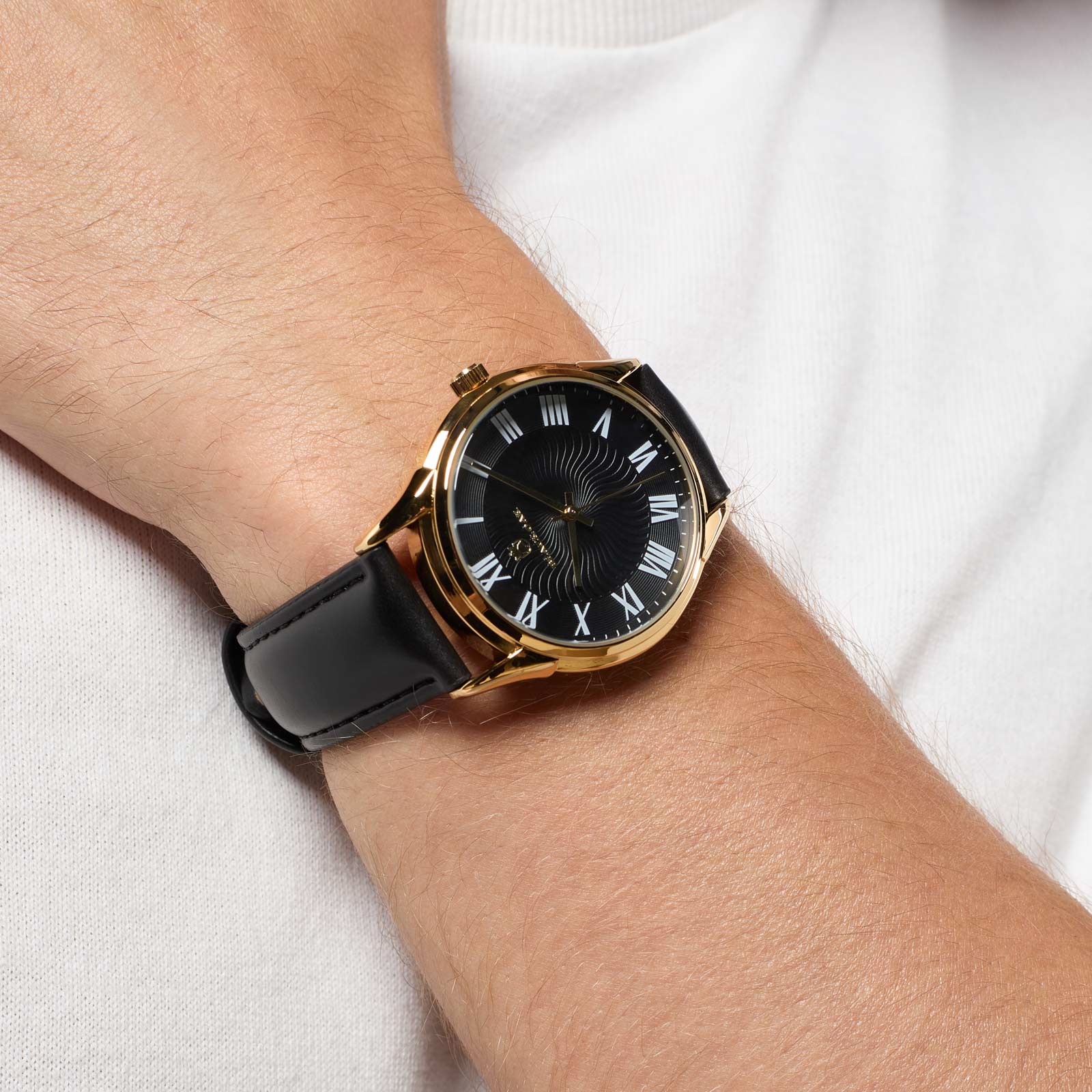 Black Oak Tupelo herrklocka - guld/svart, 40 mm